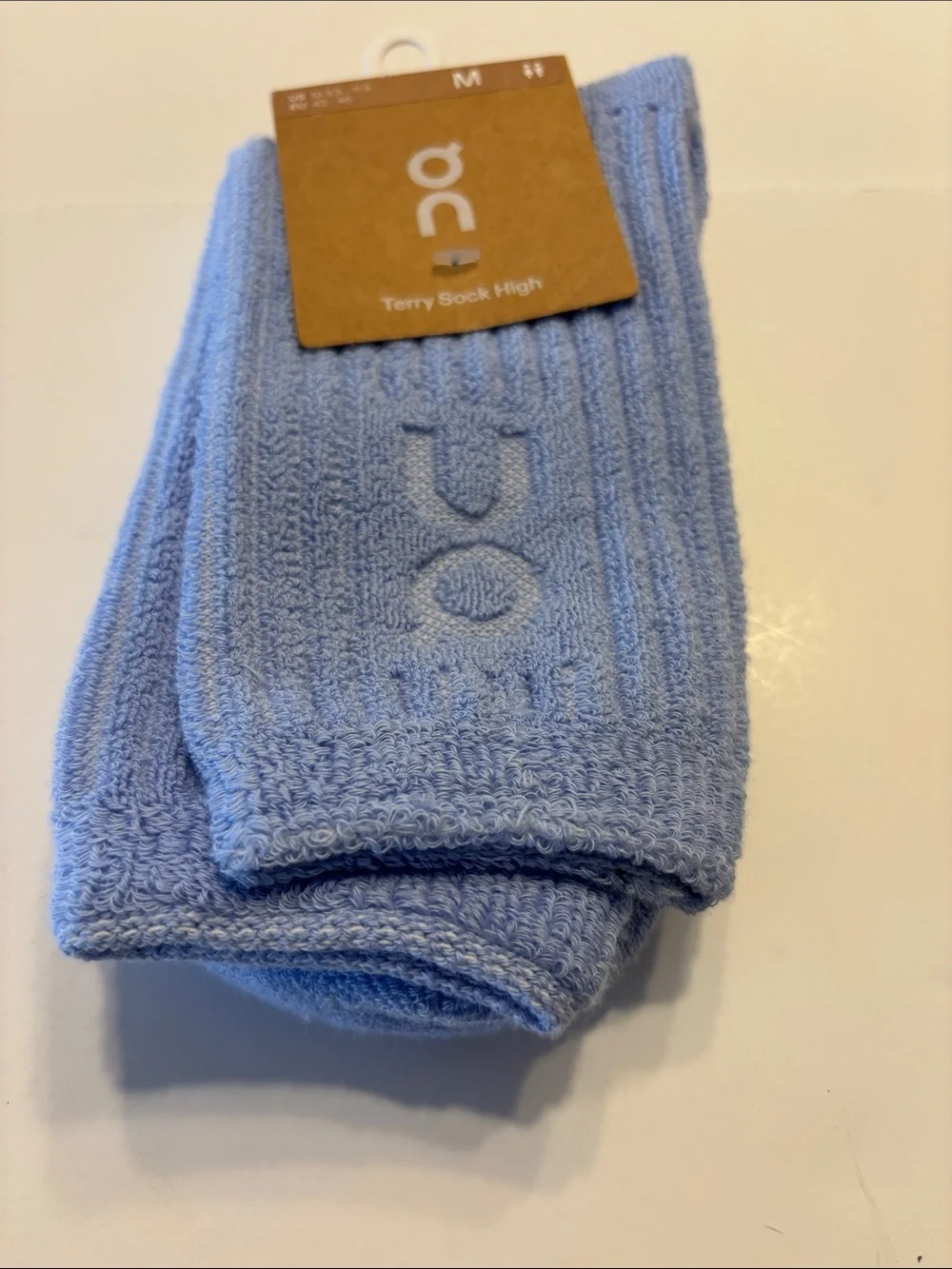On Running Men's Light Blue Terry Sock High